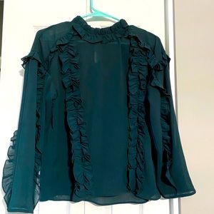 XS Zara Green Blouse